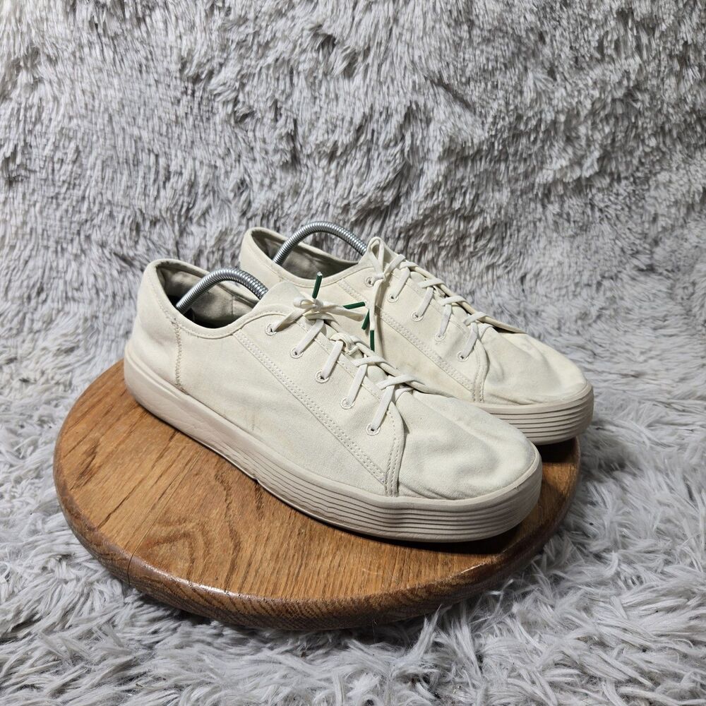 Hey Dude Mens Cody Canvas White Stucco Sneaker Size 12 White Comfort Shoes